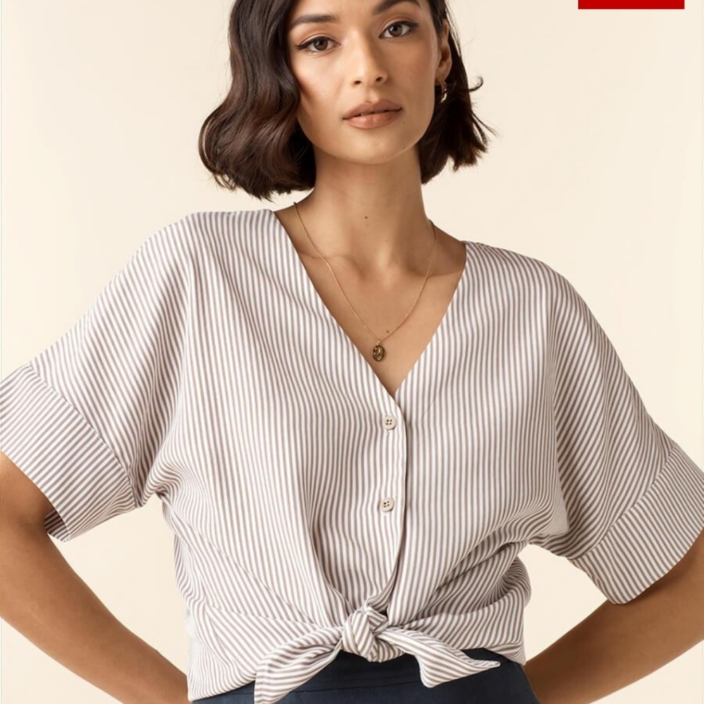 VETTA Girlfriend Top NWOT XS Striped